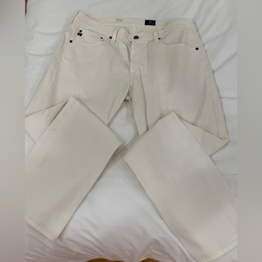 AG Adriano Goldschmied Men's Slim Jeans in Cream
